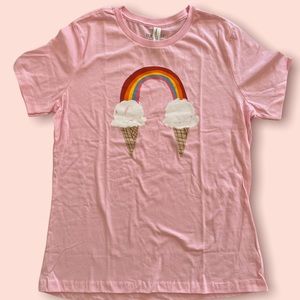 Unique Vintage Rainbow Ice Cream T-Shirt